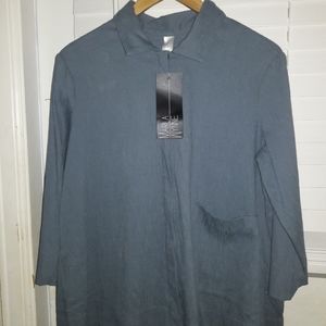 Marla Wynne One Pocket Ripple Shirt Size M